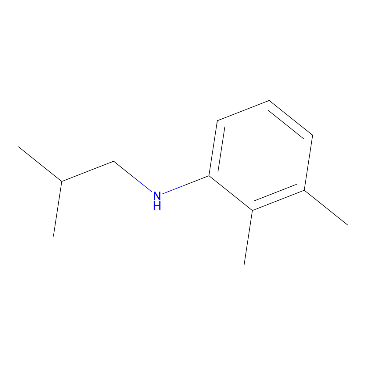 2,3-Dimethyl-N-(2-methylpropyl)aniline molecular structure, CAS 105336-23-0