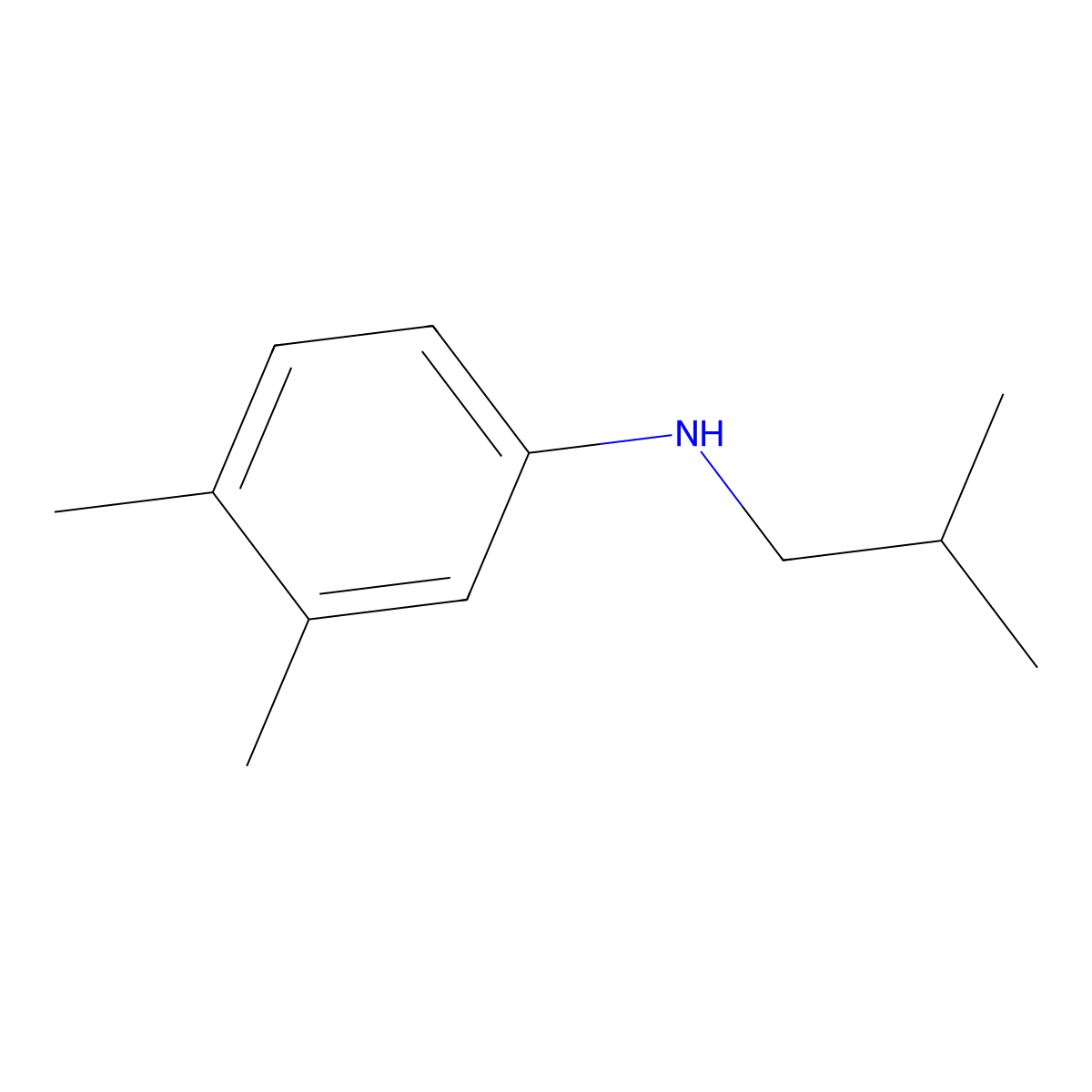 N-Isobutyl-3,4-dimethylaniline molecular structure, CAS 105336-24-1