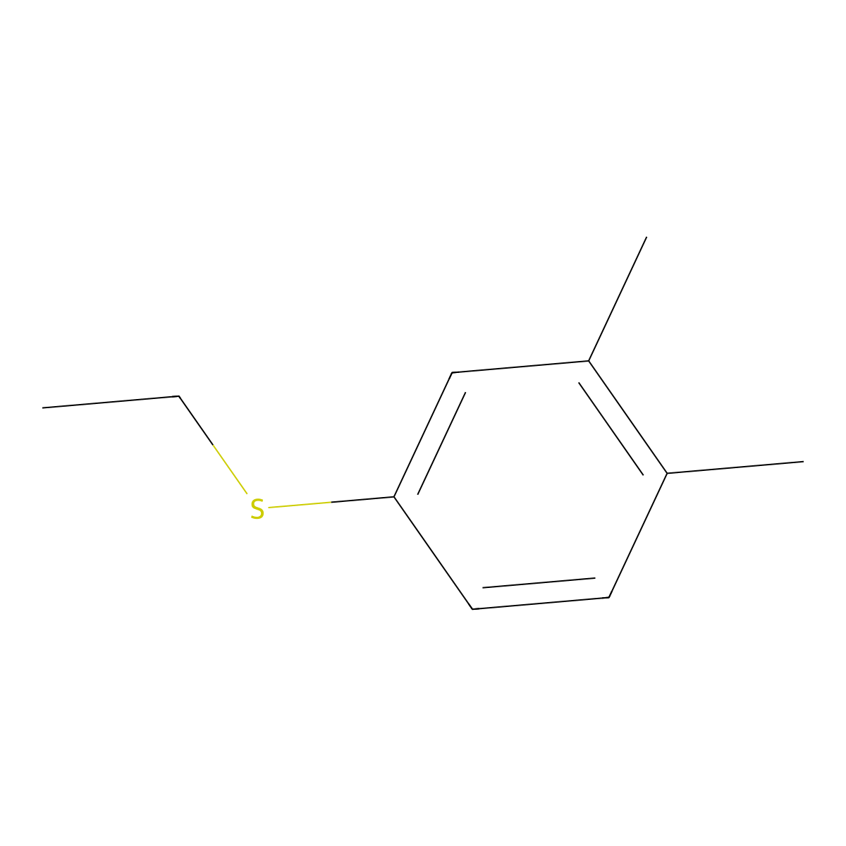 3,4-Dimethylphenyl ethyl sulfide molecular structure, CAS 105336-64-9