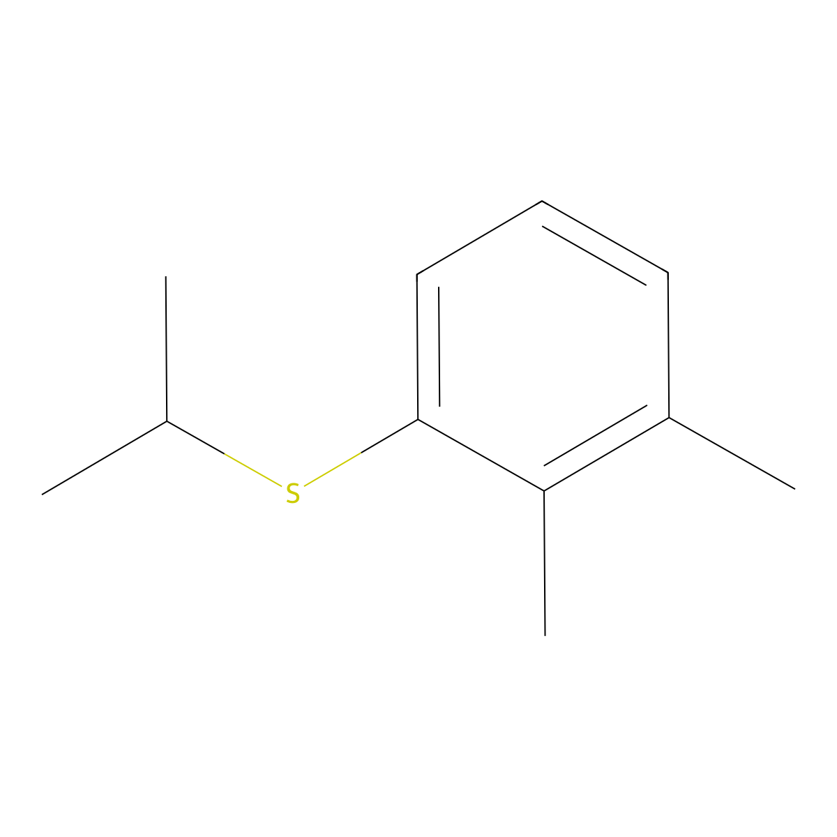 1,2-Dimethyl-3-[(1-methylethyl)thio]benzene molecular structure, CAS 105336-65-0