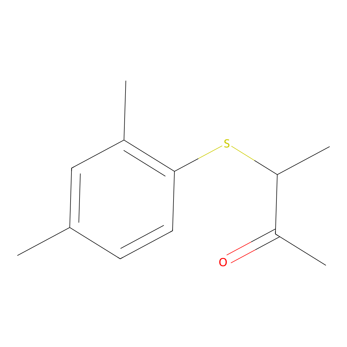 3-[(2,4-Dimethylphenyl)sulfanyl]butan-2-one molecular structure, CAS 105337-13-1