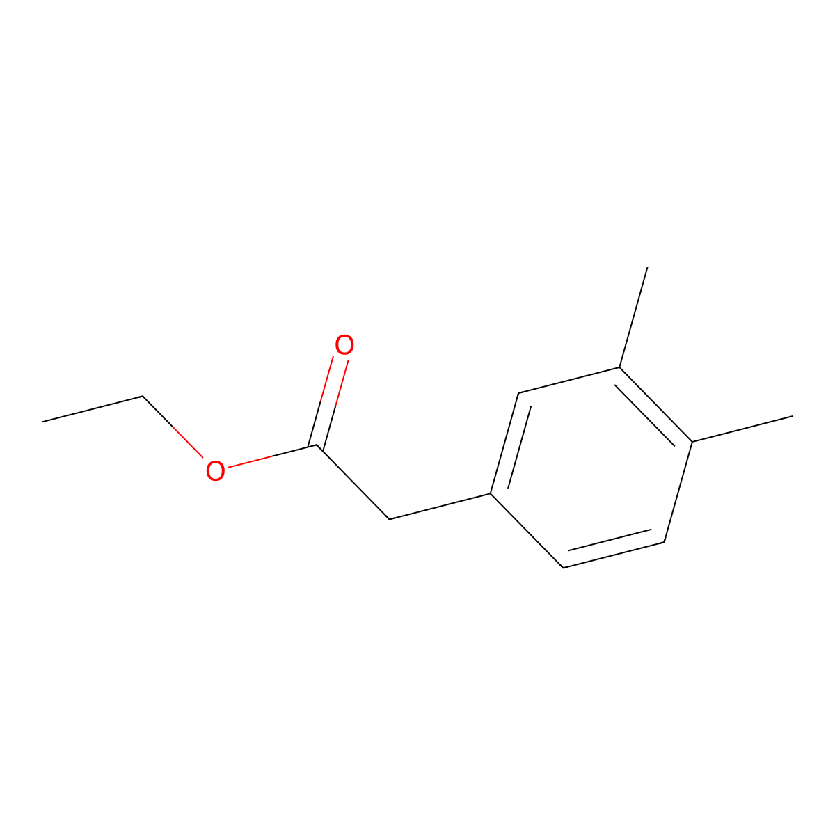 (3,4-Dimethylphenyl)acetic acid ethyl ester molecular structure, CAS 105337-17-5