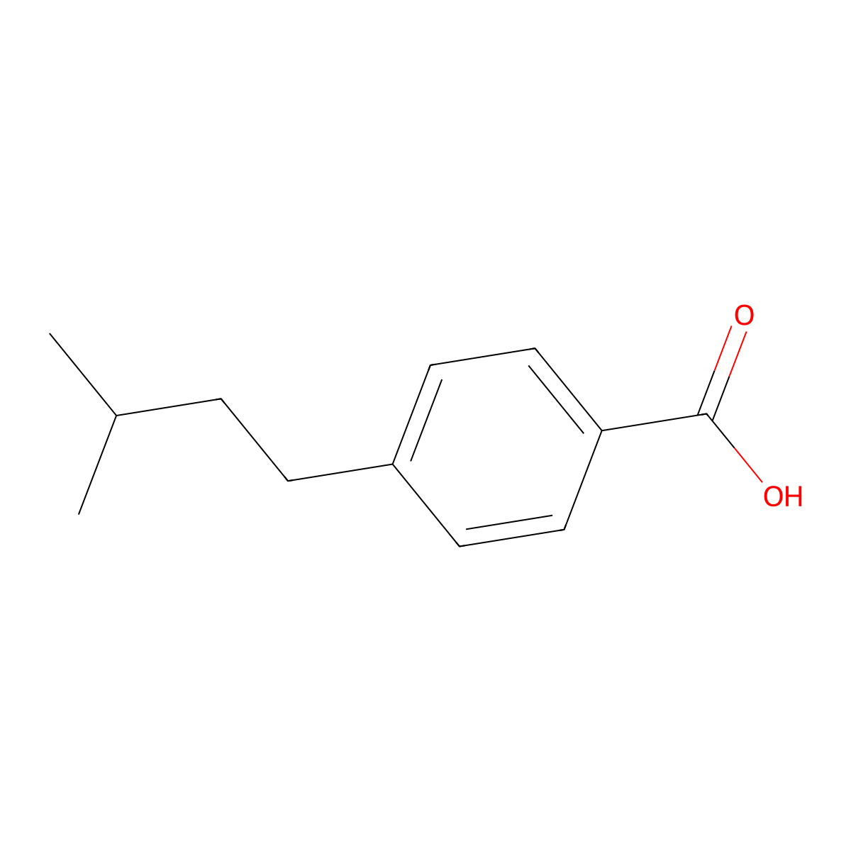 4-Isopentylbenzoic acid molecular structure, CAS 105337-37-9