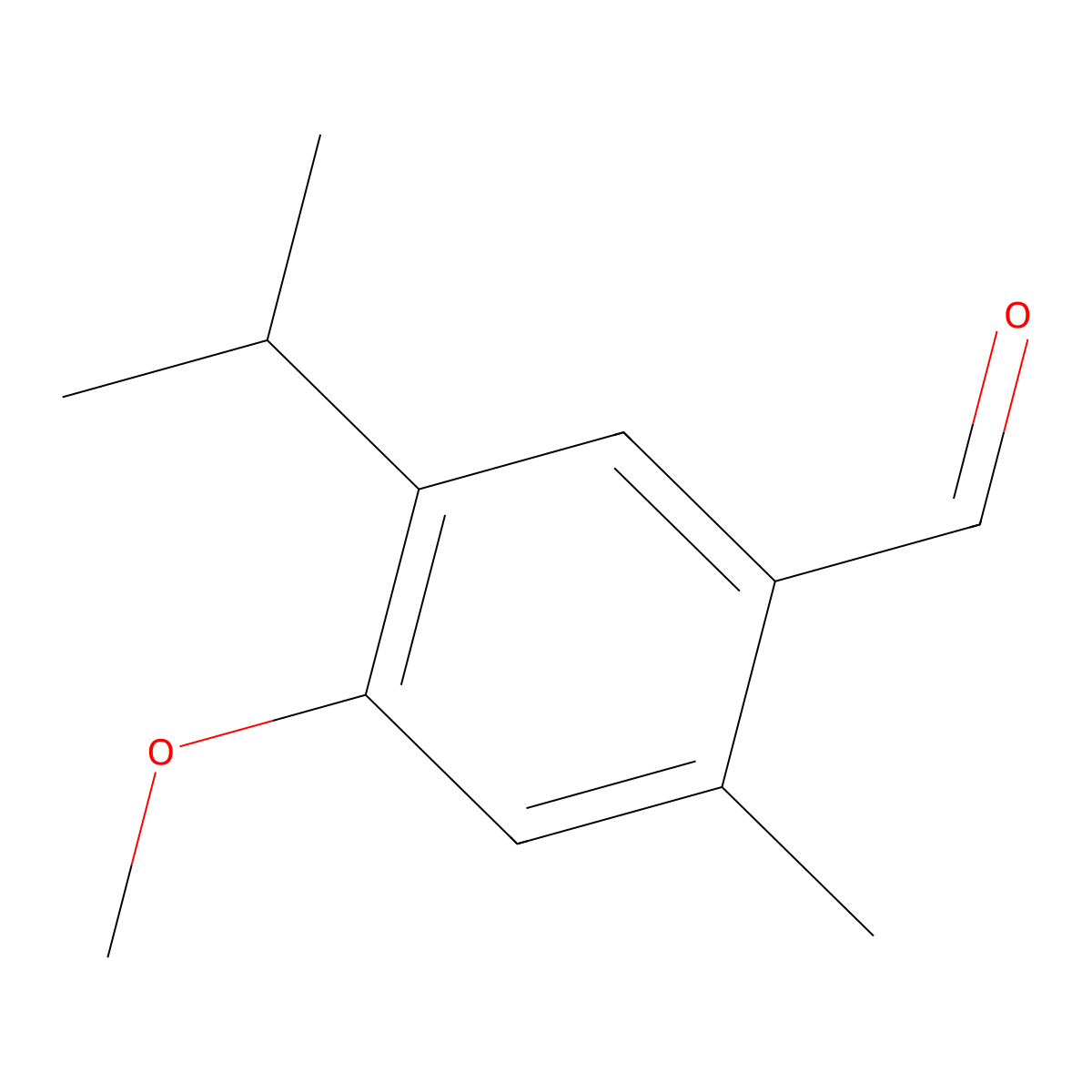 5-Isopropyl-4-methoxy-2-methylbenzaldehyde molecular structure, CAS 105337-42-6