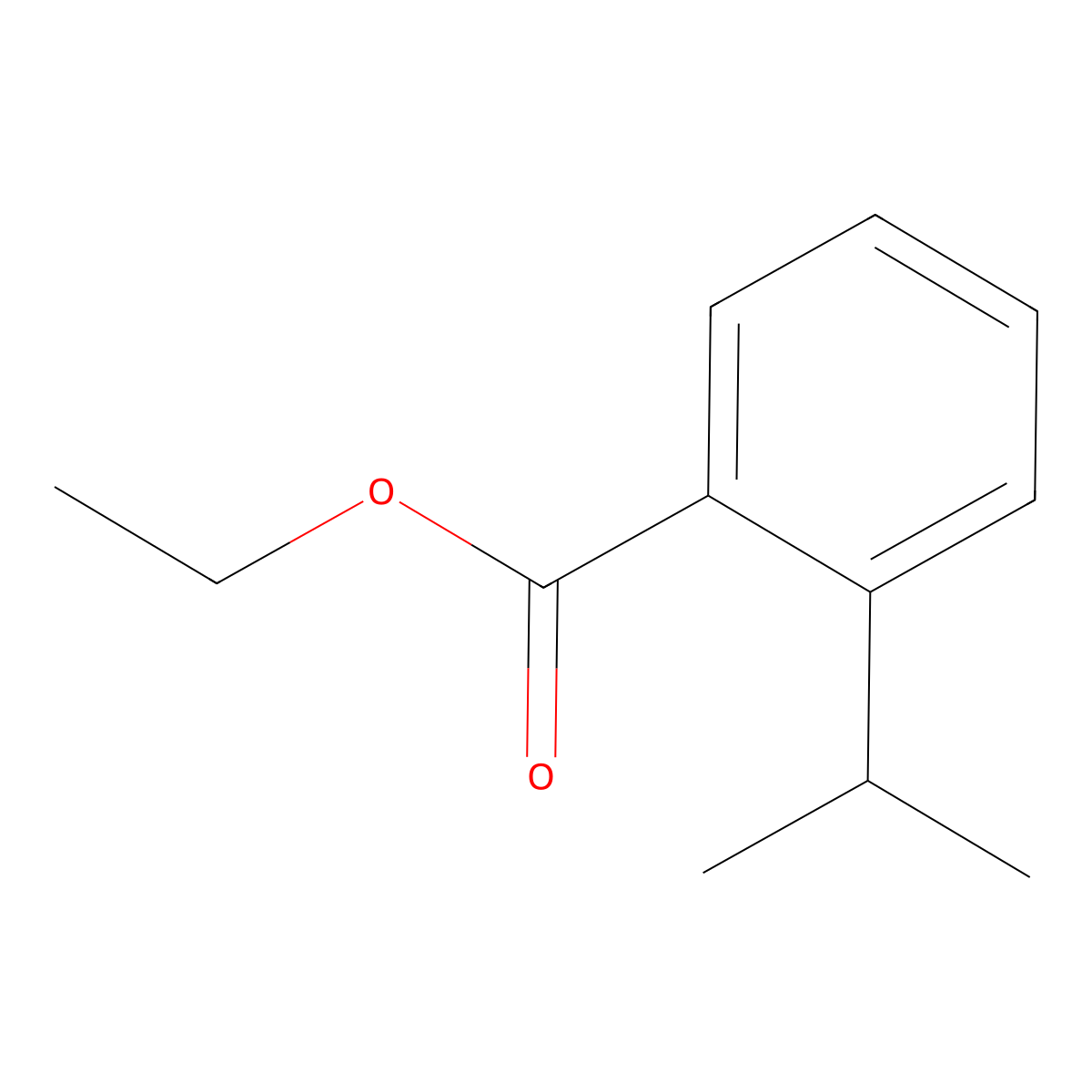 Ethyl 2-(1-methylethyl)benzoate molecular structure, CAS 105337-82-4