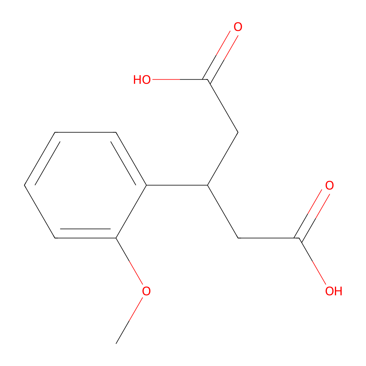 3-(2-methoxyphenyl)pentanedioic Acid molecular structure, CAS 105338-50-9