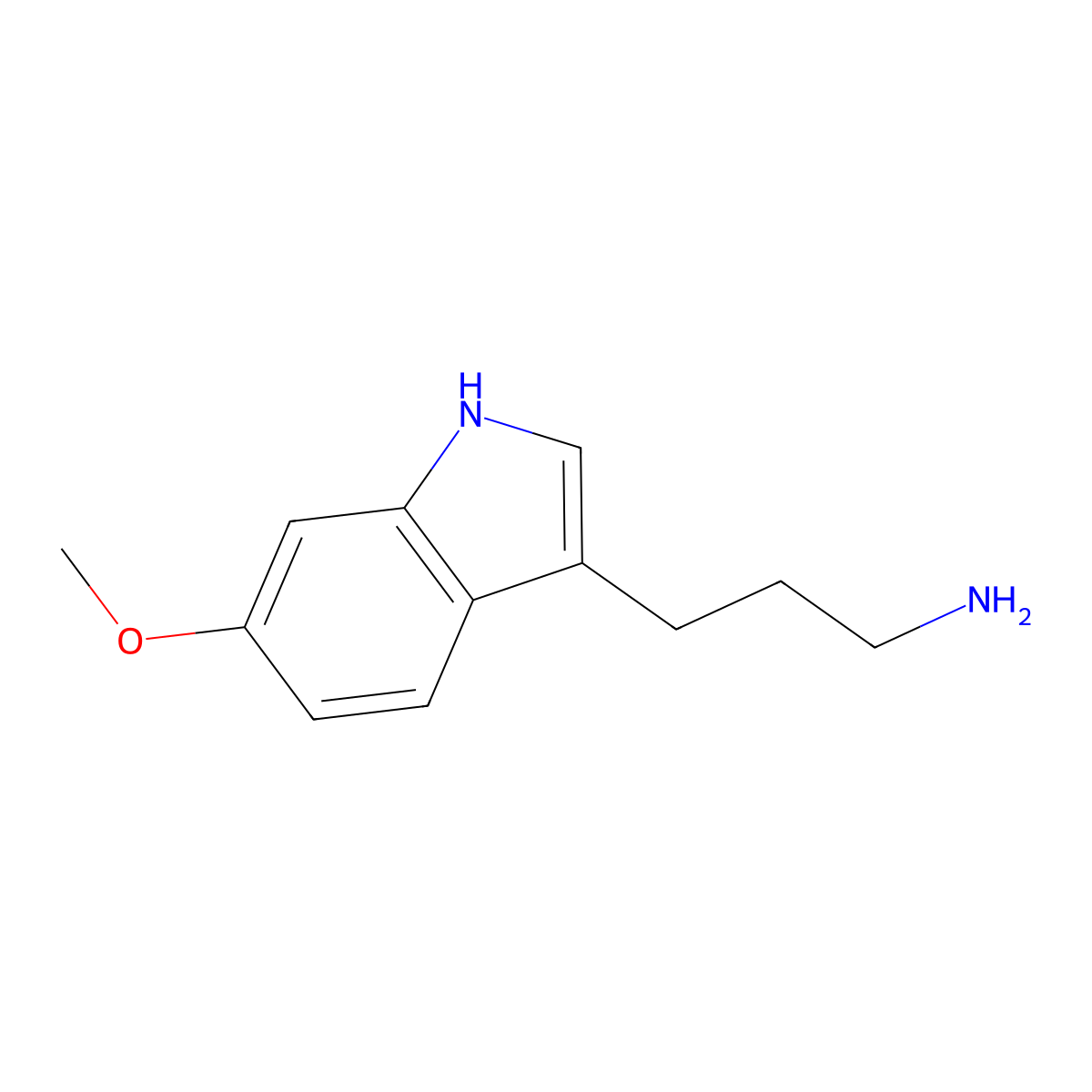 3-(6-Methoxy-3-indolyl)-1-propanamine molecular structure, CAS 105338-78-1