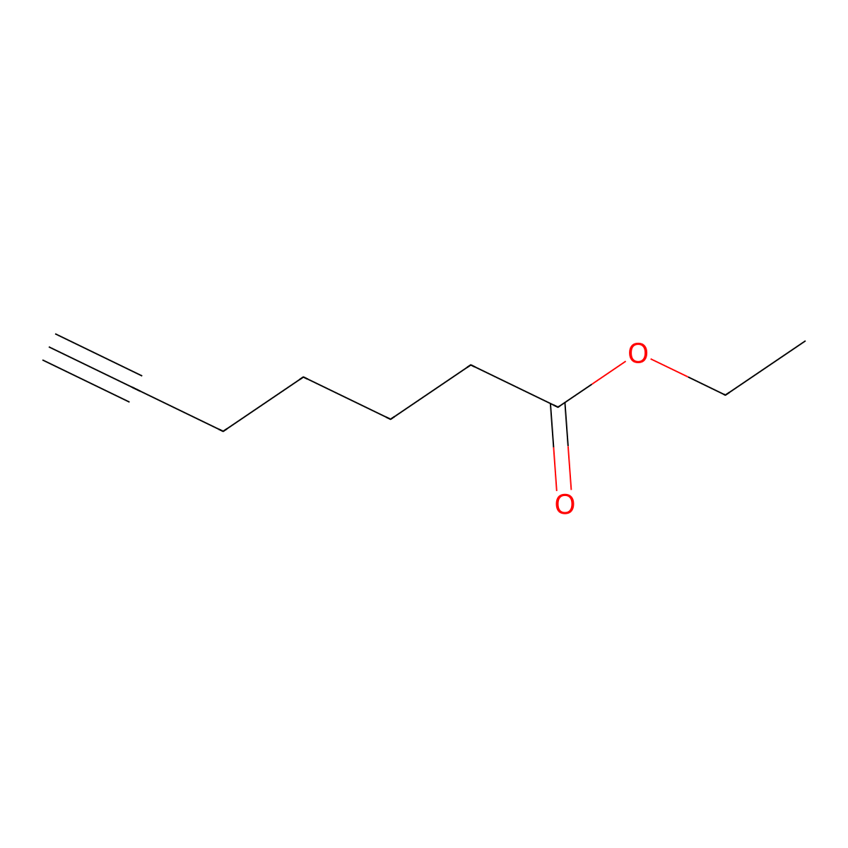Ethyl hept-6-ynoate molecular structure, CAS 105339-02-4