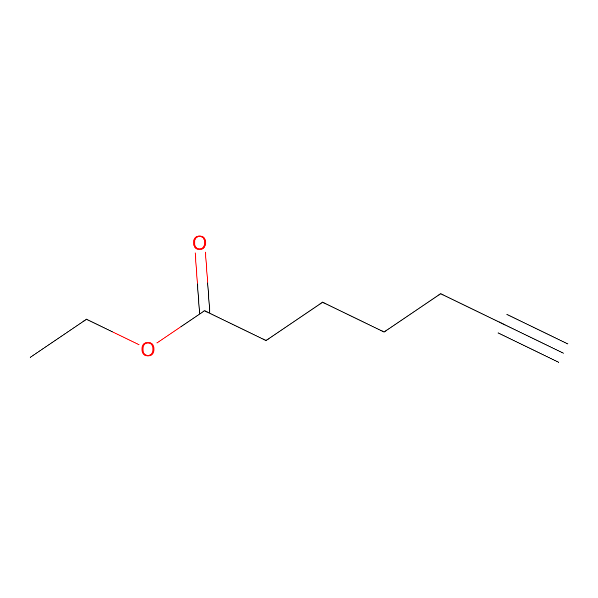 Ethyl hept-6-ynoate molecular structure, CAS 105339-02-4
