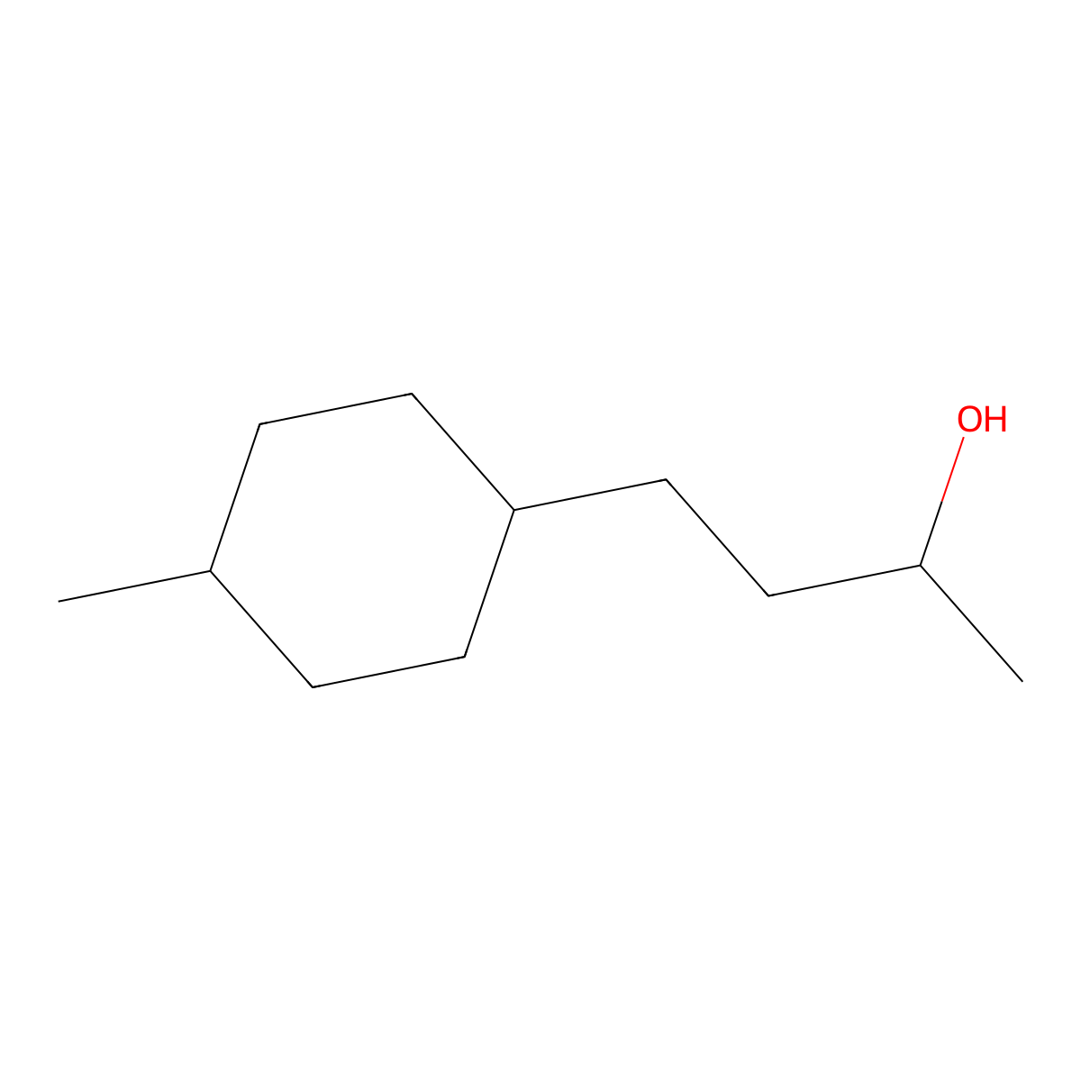 4-(4-Methylcyclohexyl)butan-2-ol molecular structure, CAS 10534-25-5