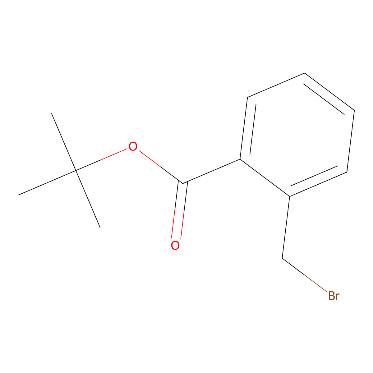 Benzoic acid, 2-(bromomethyl)-, 1,1-dimethylethyl ester molecular structure, CAS 105340-30-5