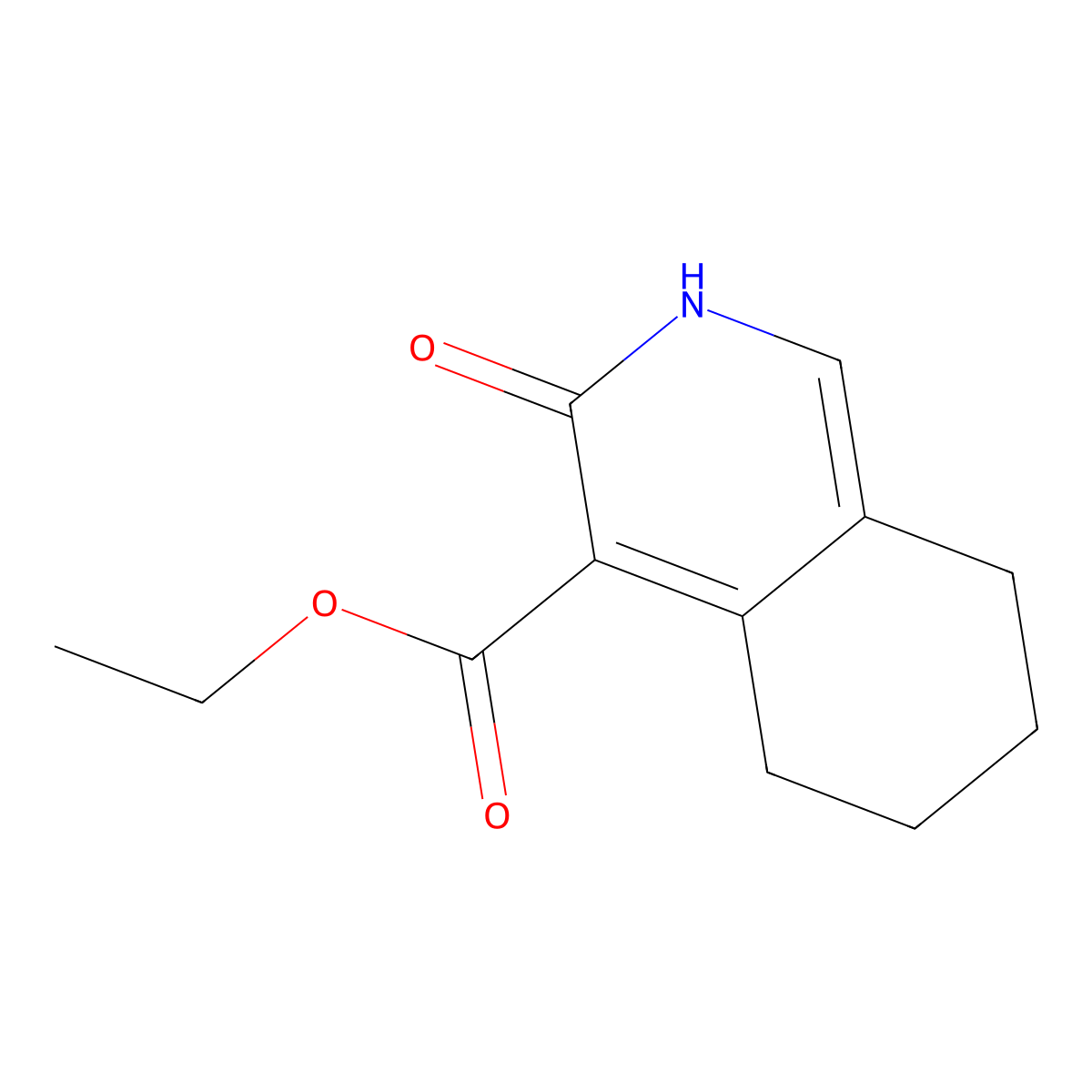 Ethyl 3-oxo-2,3,5,6,7,8-hexahydroisoquinoline-4-carboxylate molecular structure, CAS 105340-73-6