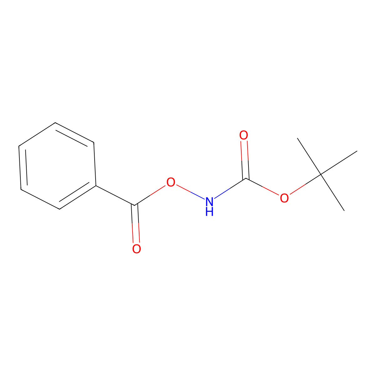 Tert-butyl benzoyloxycarbamate molecular structure, CAS 105340-85-0