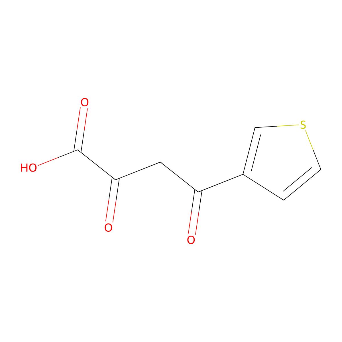 2,4-Dioxo-4-(thiophen-3-yl)butanoic acid molecular structure, CAS 105356-56-7
