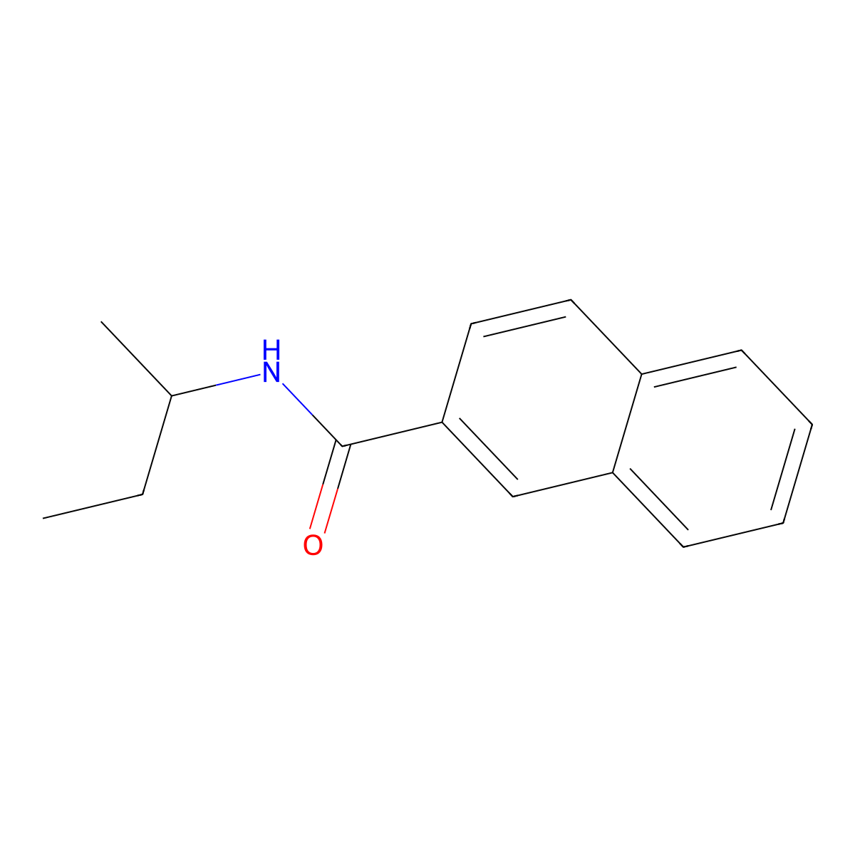 N-(butan-2-yl)naphthalene-2-carboxamide molecular structure, CAS 105357-55-9