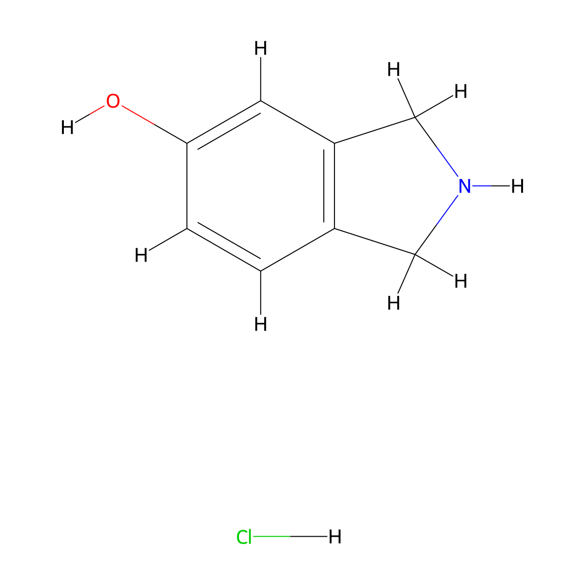 2,3-Dihydro-1H-isoindol-5-ol--hydrogen chloride (1/1) molecular structure, CAS 105358-58-5