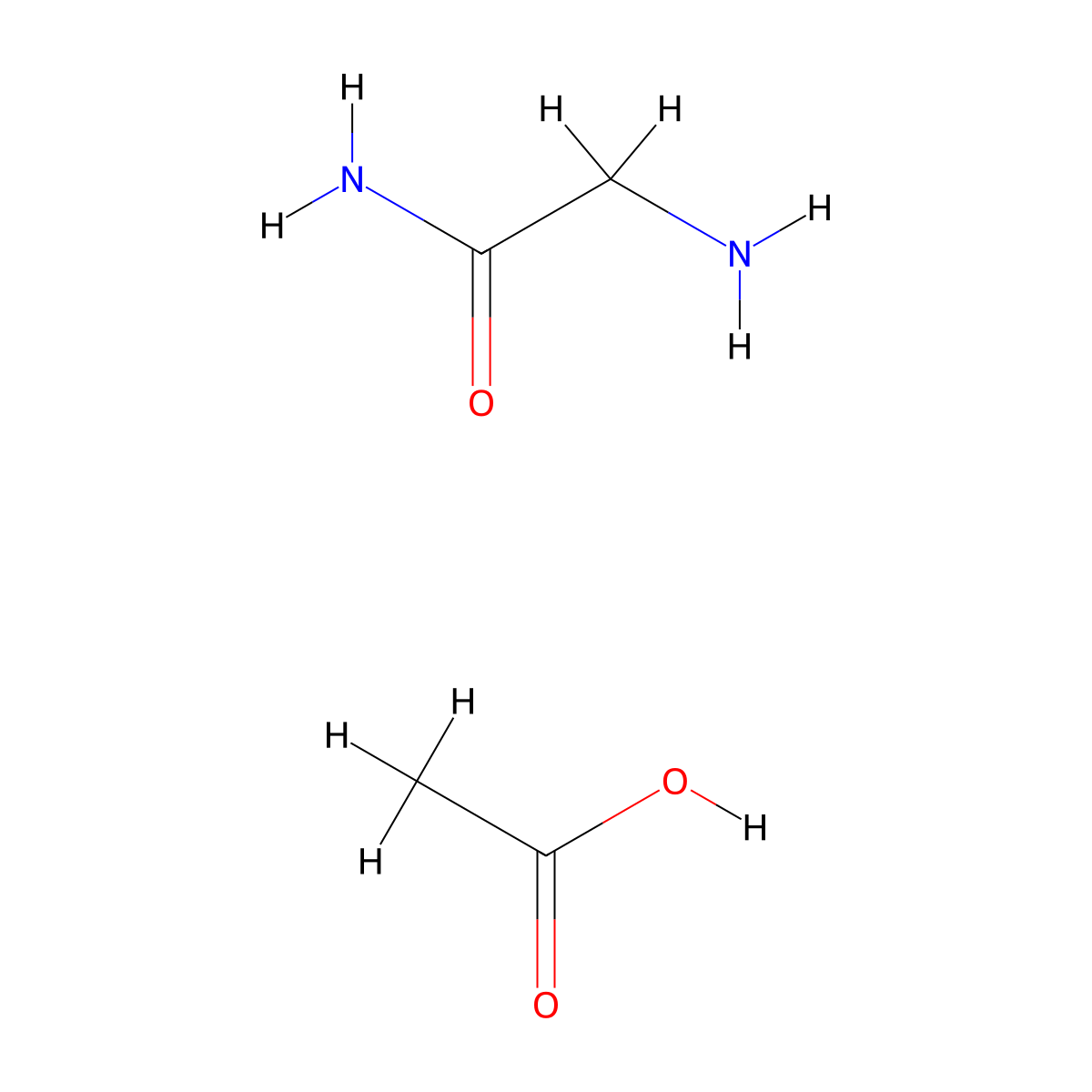 2-Aminoacetamide acetate molecular structure, CAS 105359-66-8