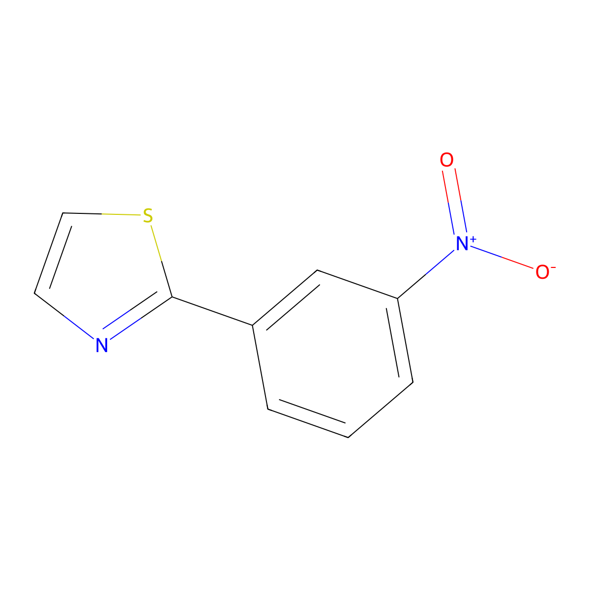 2-(3-Nitrophenyl)-1,3-thiazole molecular structure, CAS 105361-75-9