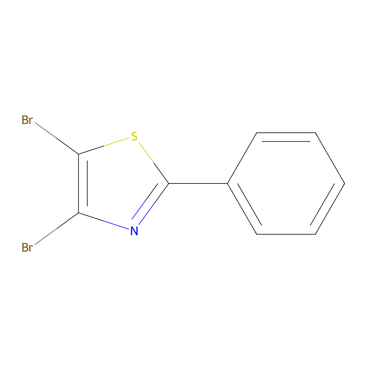 4,5-Dibromo-2-phenylthiazole molecular structure, CAS 105361-77-1