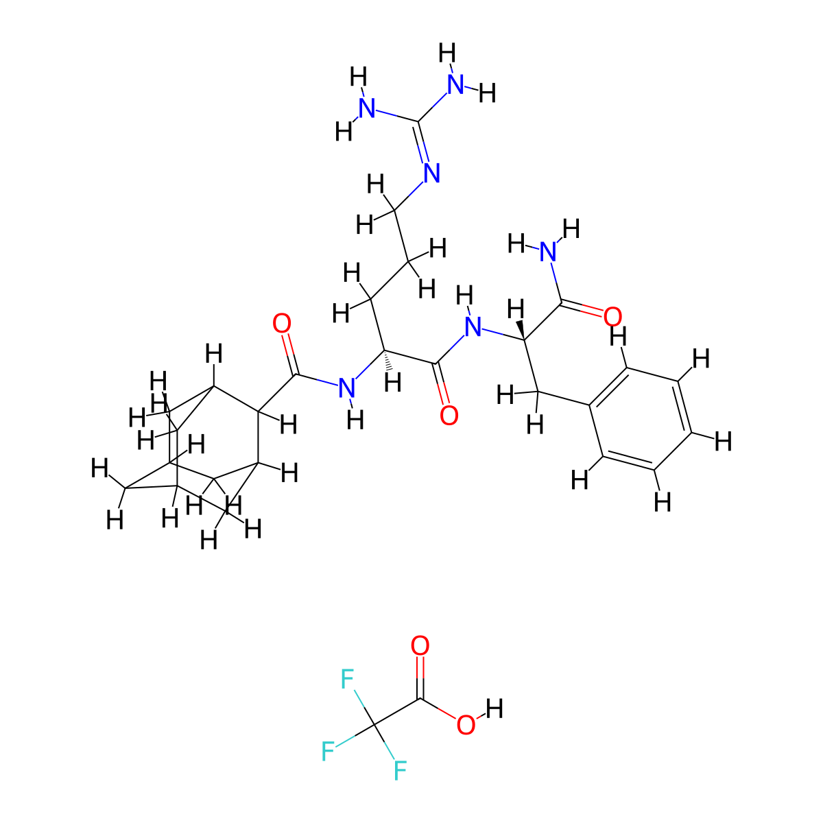 2-Adamantanecarbonyl-Arg-Phe-NH2 trifluoroacetate salt molecular structure, CAS 1053615-07-8