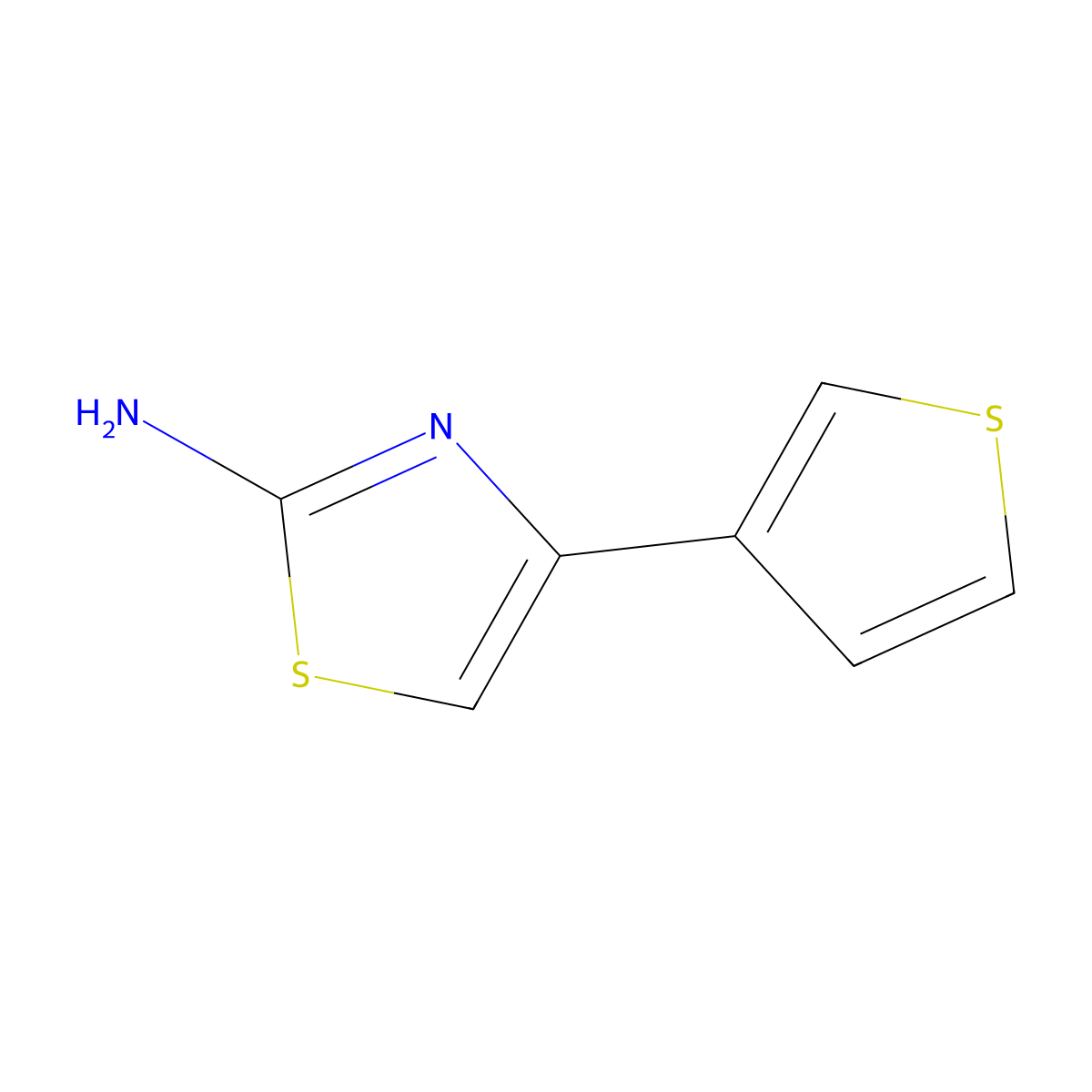 4-Thien-3-yl-1,3-thiazol-2-amine molecular structure, CAS 105362-05-8