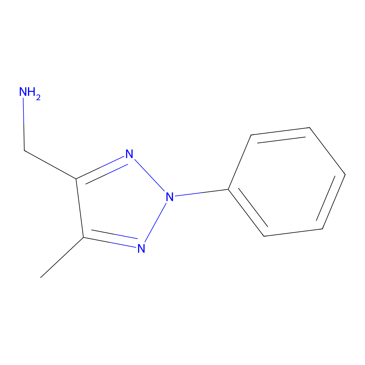 (5-Methyl-2-phenyl-2H-1,2,3-triazol-4-yl)methanamine molecular structure, CAS 105362-45-6