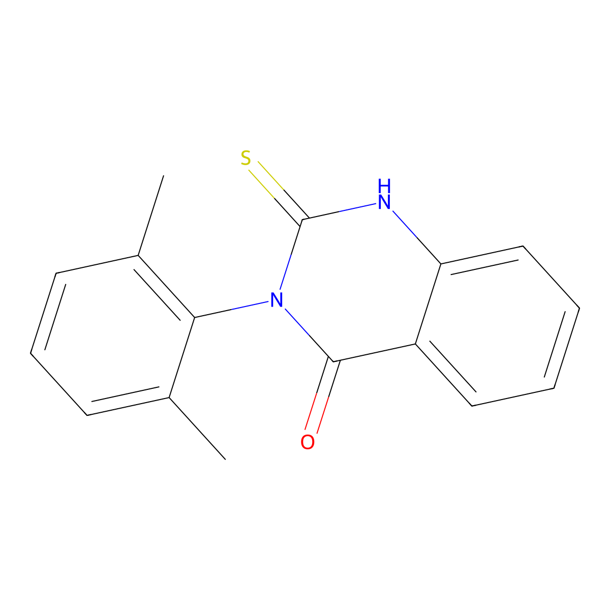 3-(2,6-Dimethylphenyl)-2-sulfanyl-3,4-dihydroquinazolin-4-one molecular structure, CAS 105363-10-8