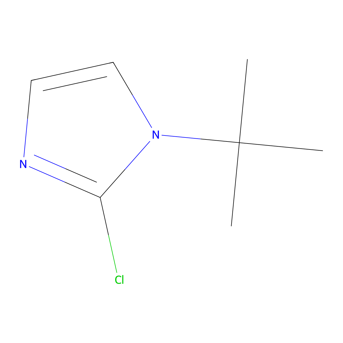 1-Tert-butyl-2-chloro-1H-imidazole molecular structure, CAS 1053655-54-1