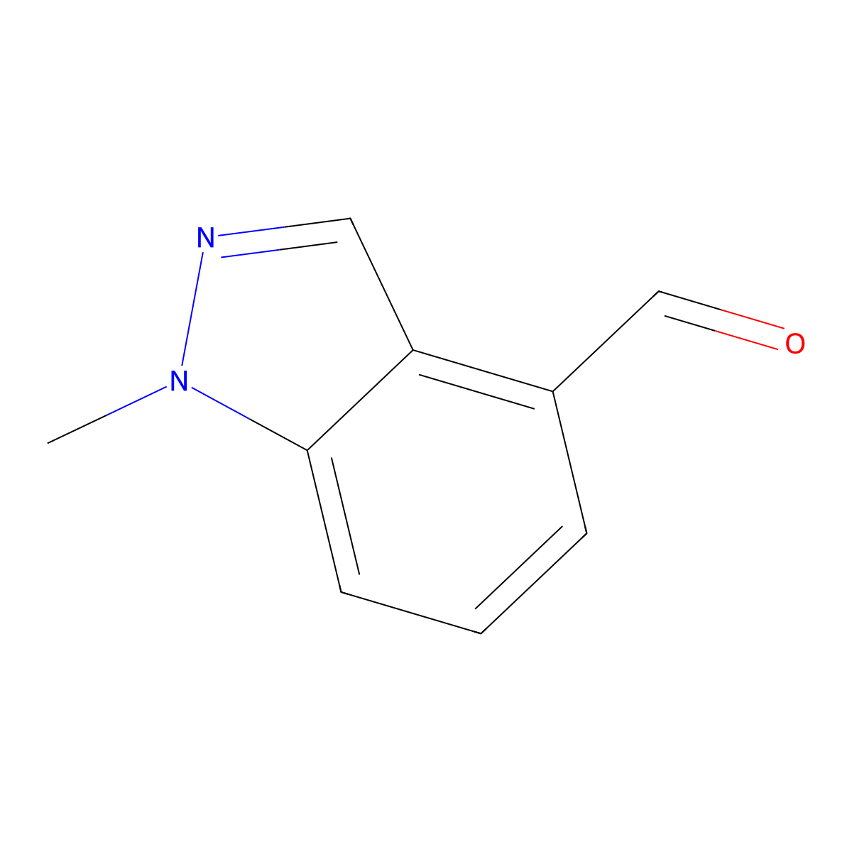 1-Methyl-1H-indazole-4-carbaldehyde molecular structure, CAS 1053655-56-3