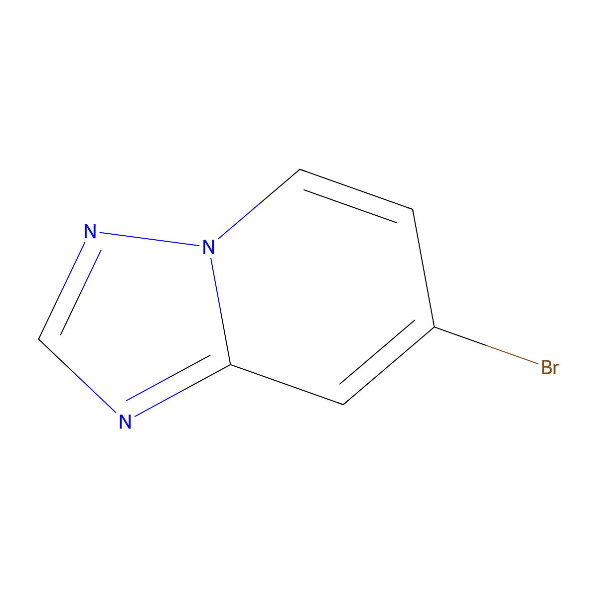 7-Bromo-(1,2,4)triazolo(1,5-a)pyridine molecular structure, CAS 1053655-66-5