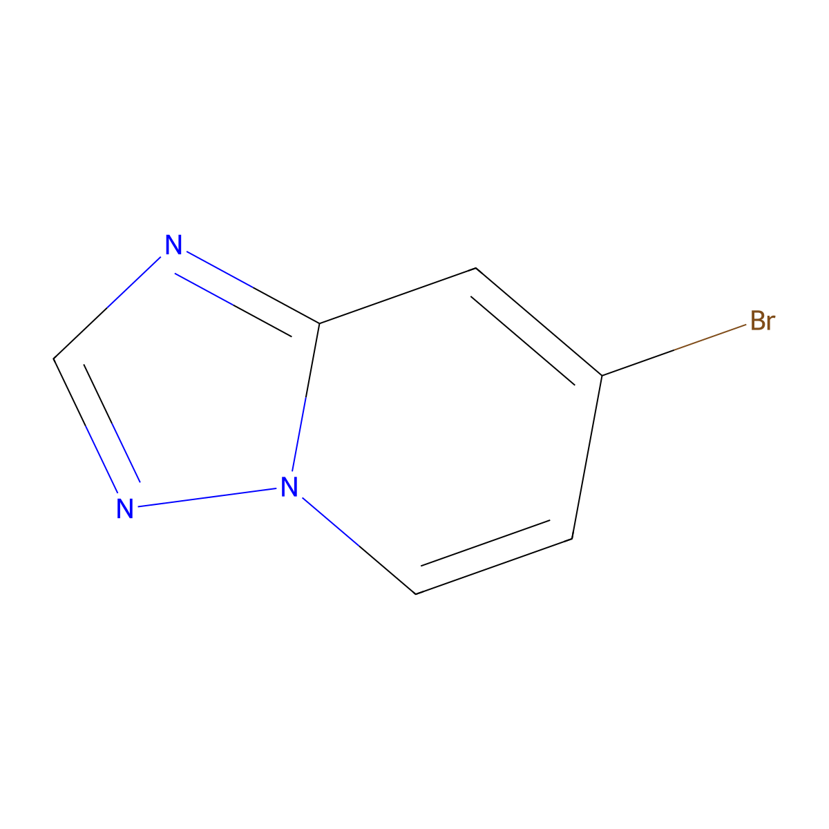 7-Bromo-(1,2,4)triazolo(1,5-a)pyridine molecular structure, CAS 1053655-66-5