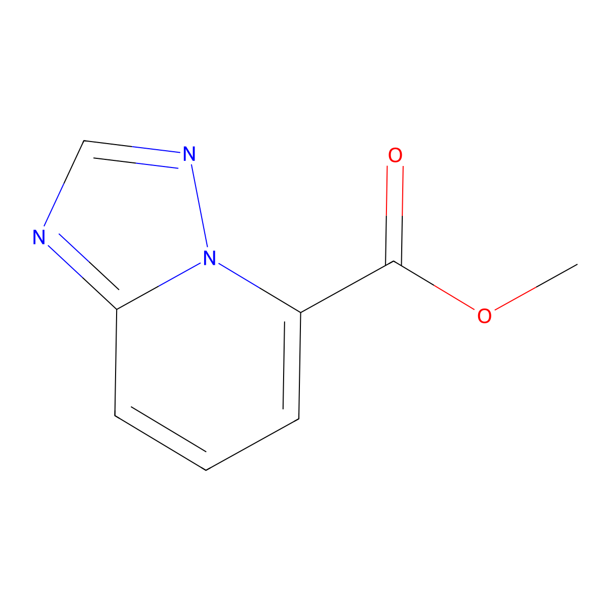 [1,2,4]Triazolo[1,5-a]pyridine-5-carboxylic acid methyl ester molecular structure, CAS 1053655-68-7