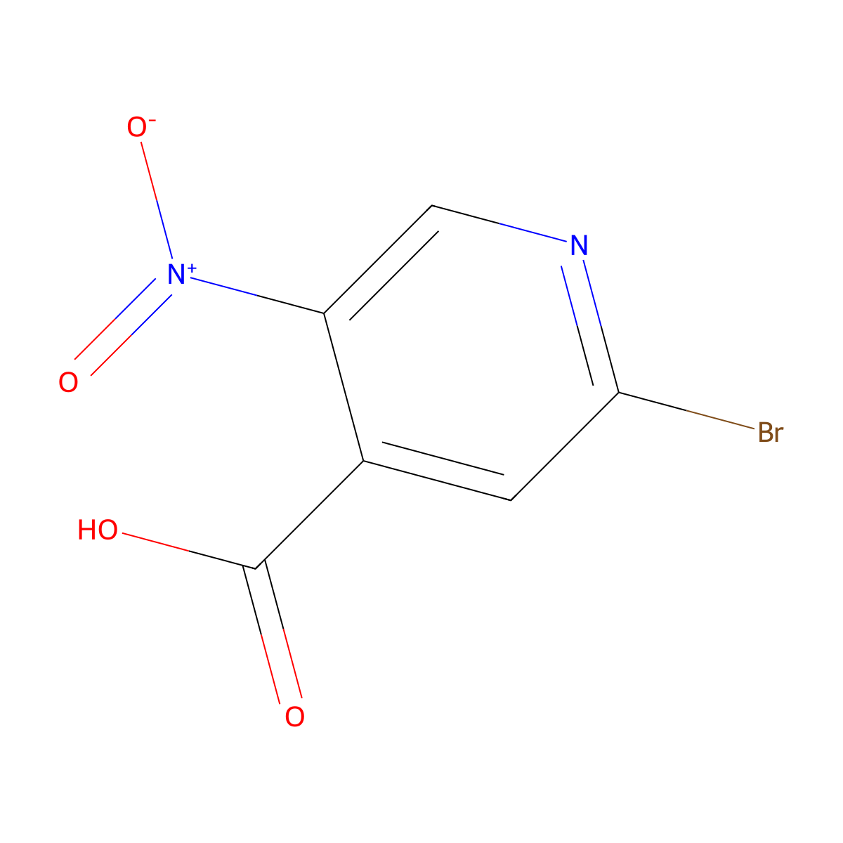 2-Bromo-5-nitroisonicotinic acid molecular structure, CAS 1053655-82-5