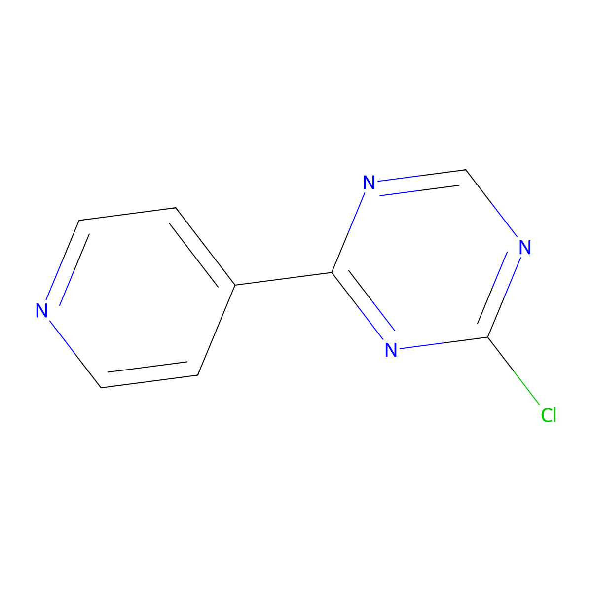 2-Chloro-4-pyridin-4-yl-1,3,5-triazine molecular structure, CAS 1053656-00-0