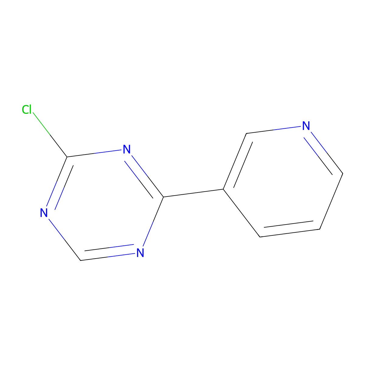 2-Chloro-4-(pyridin-3-yl)-1,3,5-triazine molecular structure, CAS 1053656-03-3