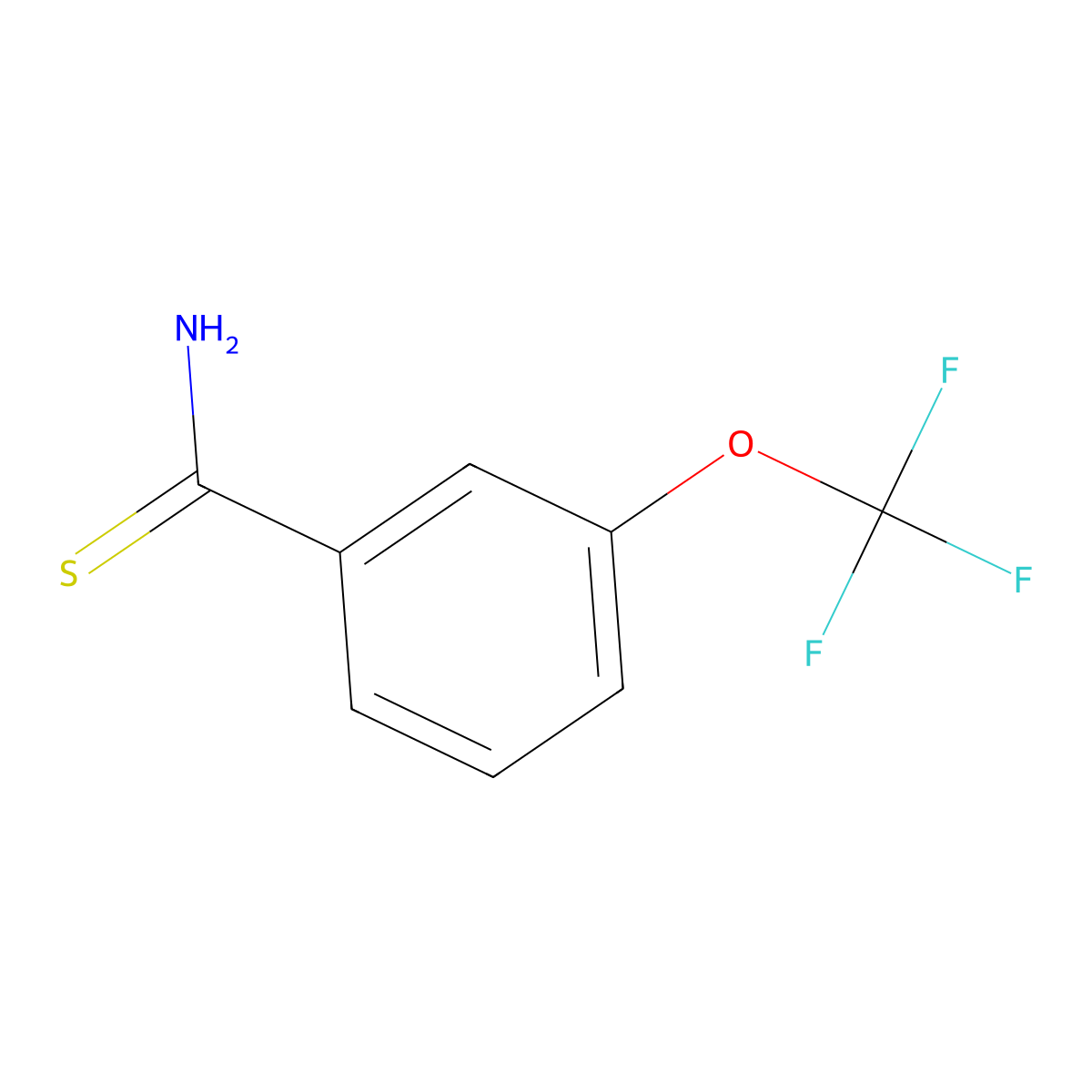 3-(Trifluoromethoxy)thiobenzamide molecular structure, CAS 1053656-09-9