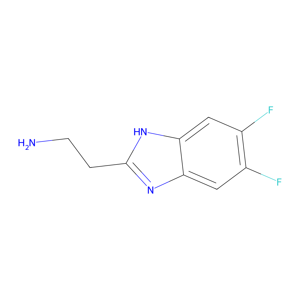 2-(5,6-Difluoro-1H-benzoimidazol-2-yl)ethylamine molecular structure, CAS 1053656-20-4