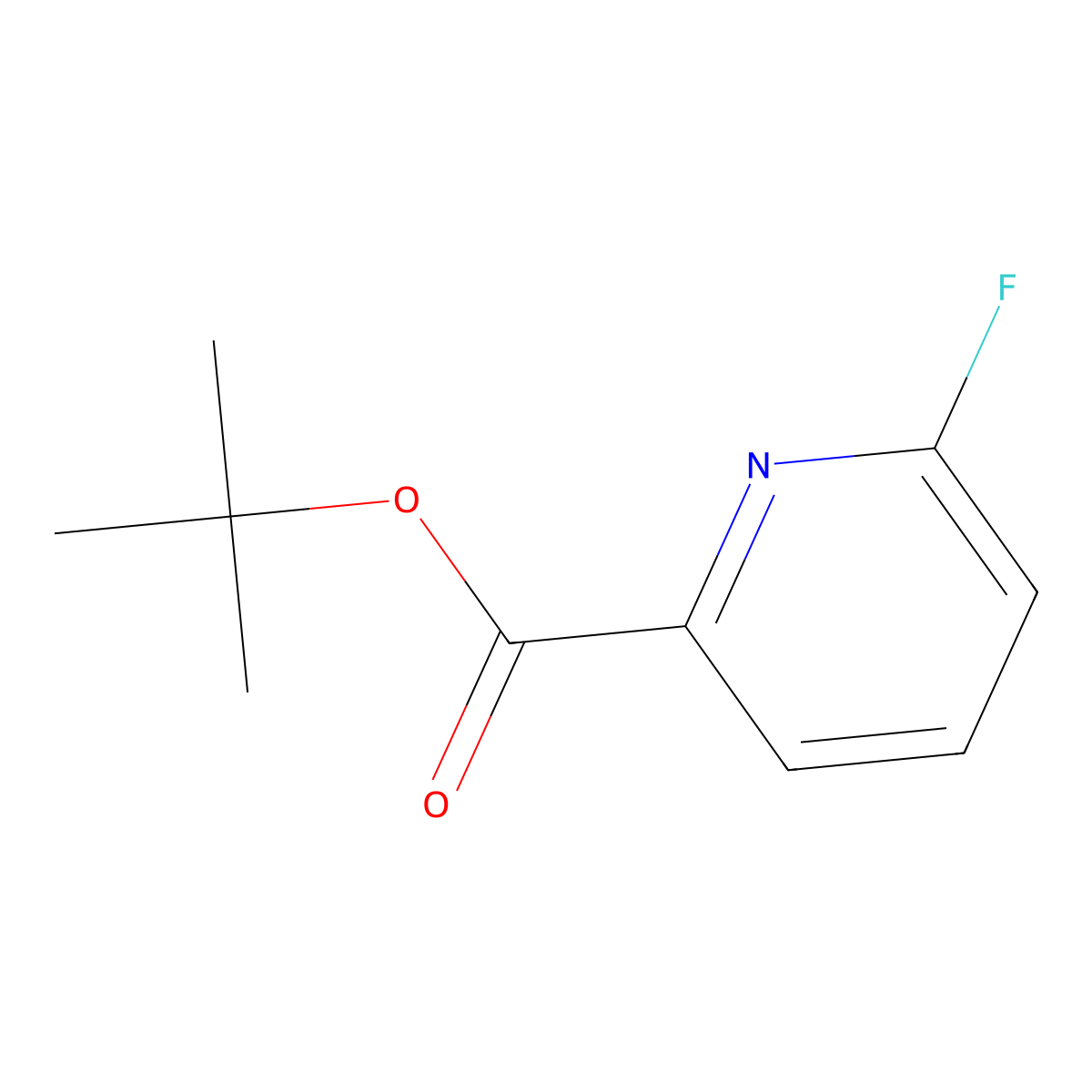 Tert-butyl 6-fluoropyridine-2-carboxylate molecular structure, CAS 1053656-65-7