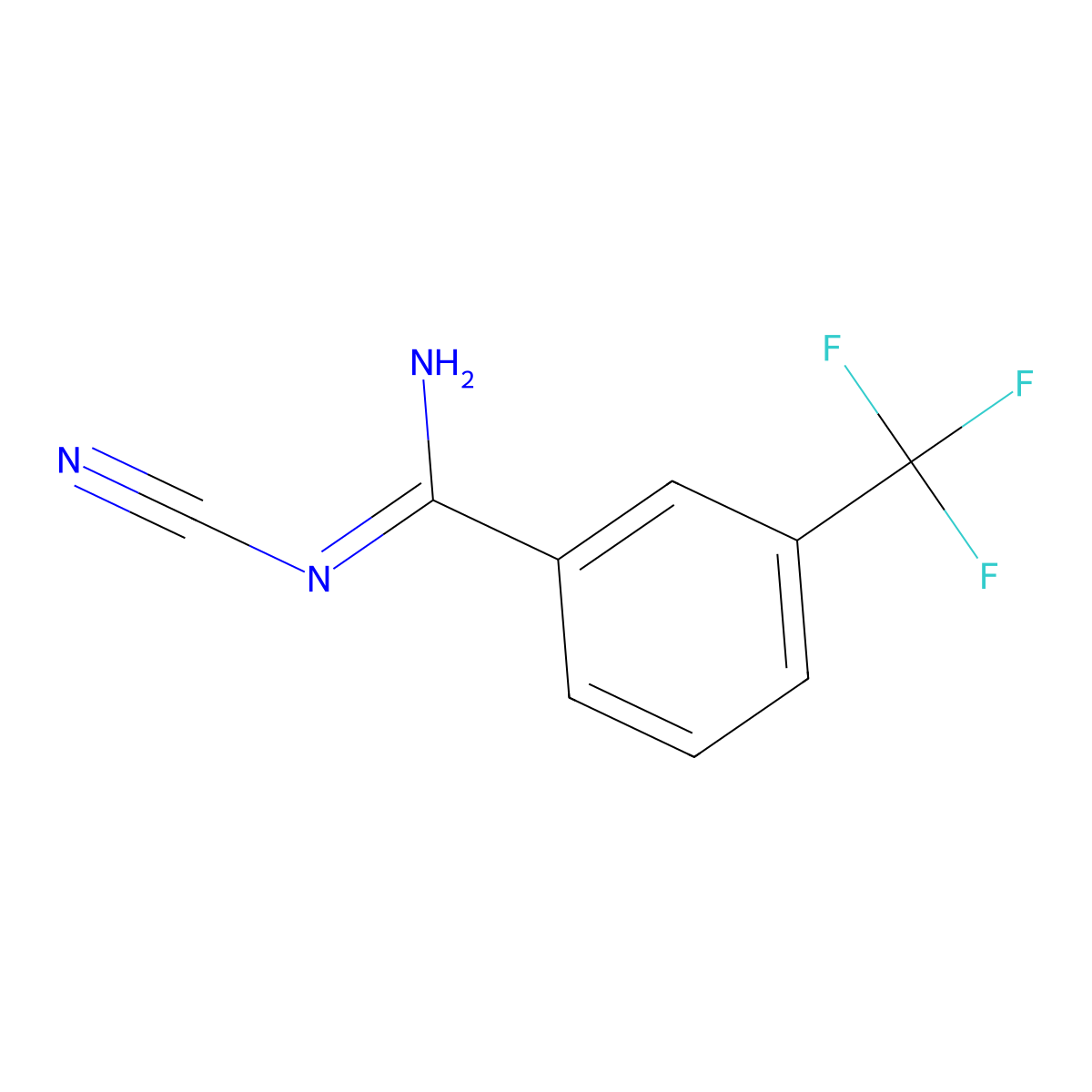 N-Cyano-3-(trifluoromethyl)benzamidine molecular structure, CAS 1053656-87-3