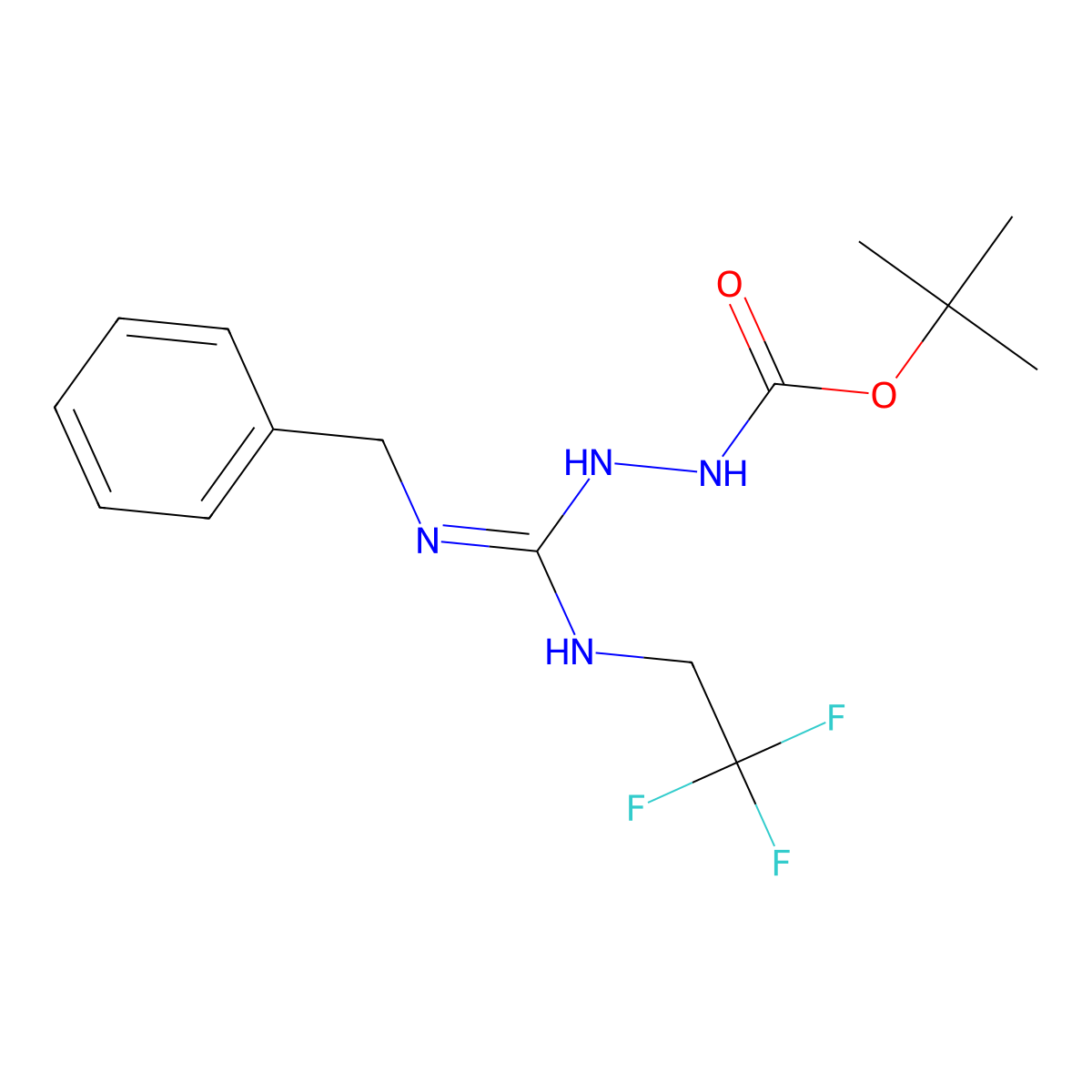 benzyl[(1Z)-({[(tert-butoxy)carbonyl]amino}imino)[(2,2,2-trifluoroethyl)amino]methyl]amine molecular structure, CAS 1053657-16-1