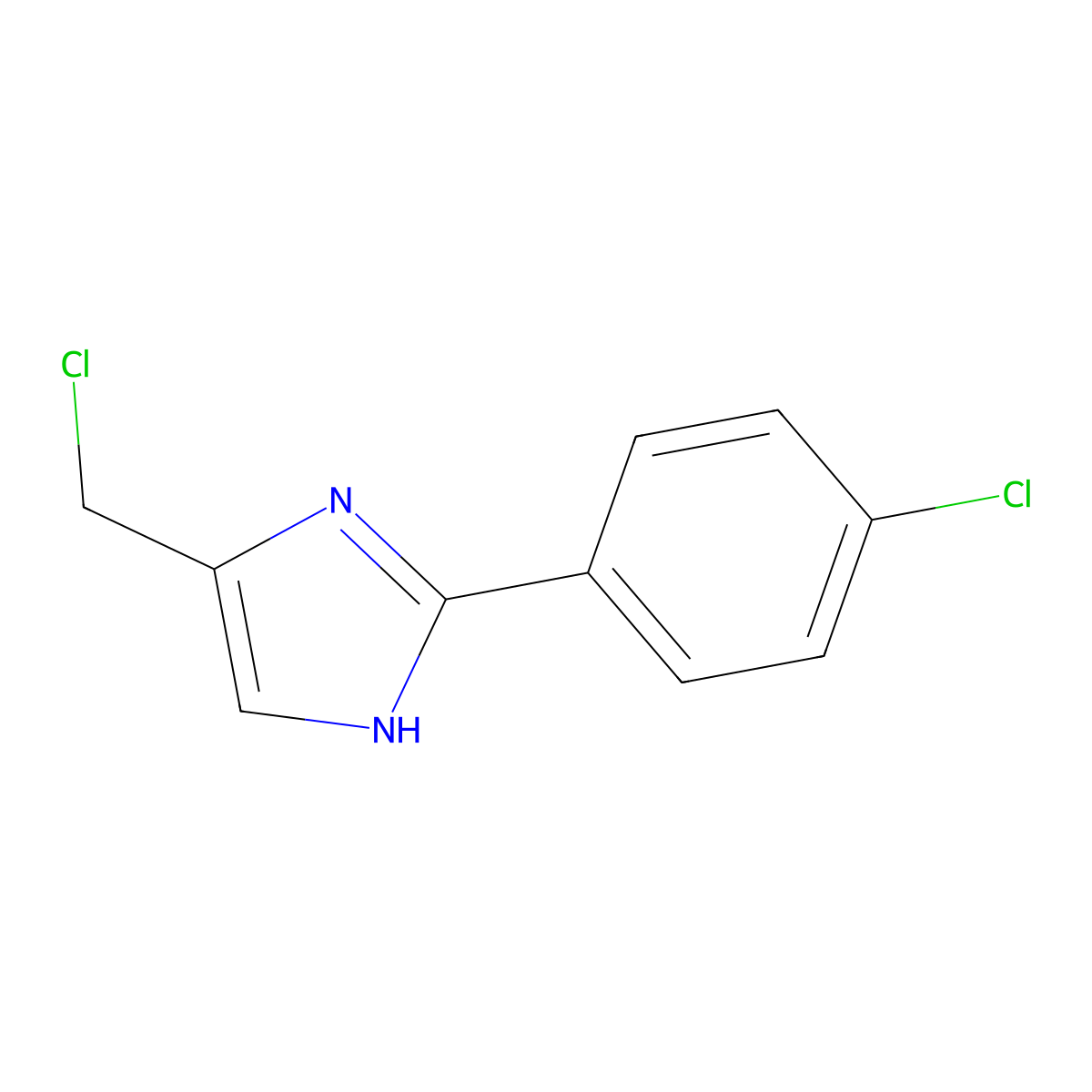 5-Chloromethyl-2-(4-chlorophenyl)-1H-imidazole molecular structure, CAS 1053657-20-7
