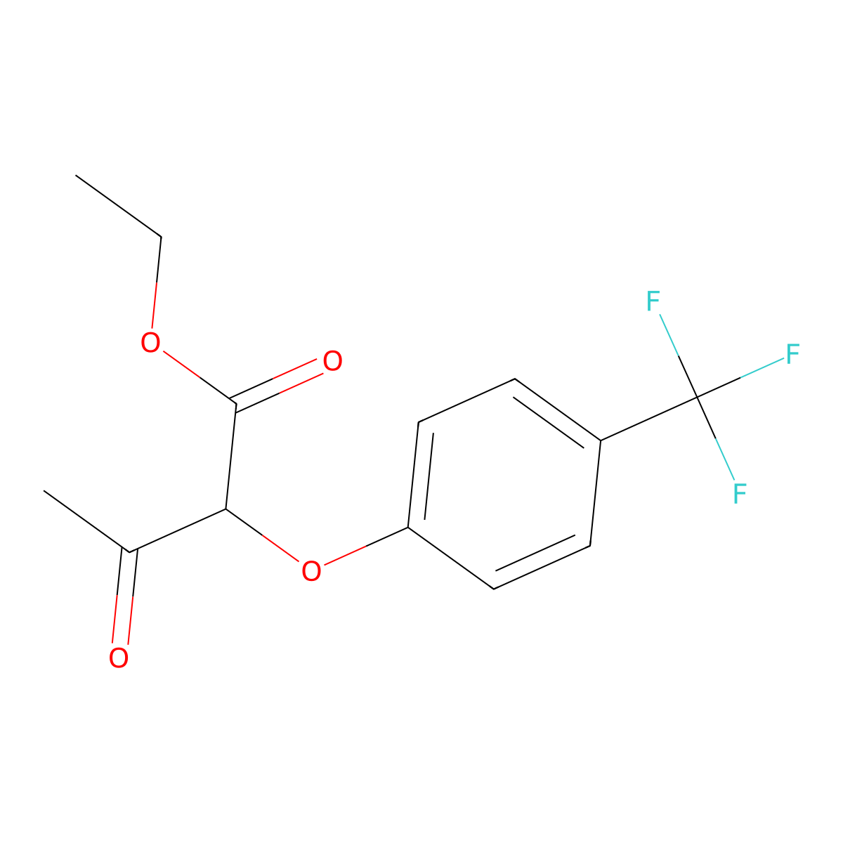 Ethyl 3-oxo-2-[4-(trifluoromethyl)phenoxy]butanoate molecular structure, CAS 1053657-44-5