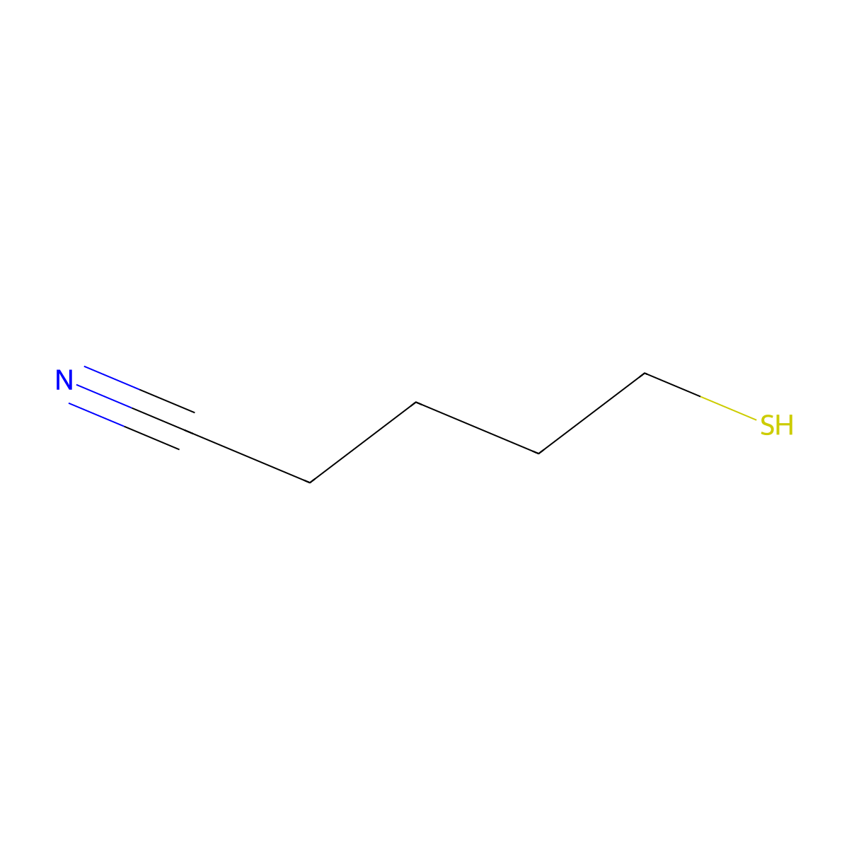 5-Sulfanylpentanenitrile molecular structure, CAS 1053658-37-9