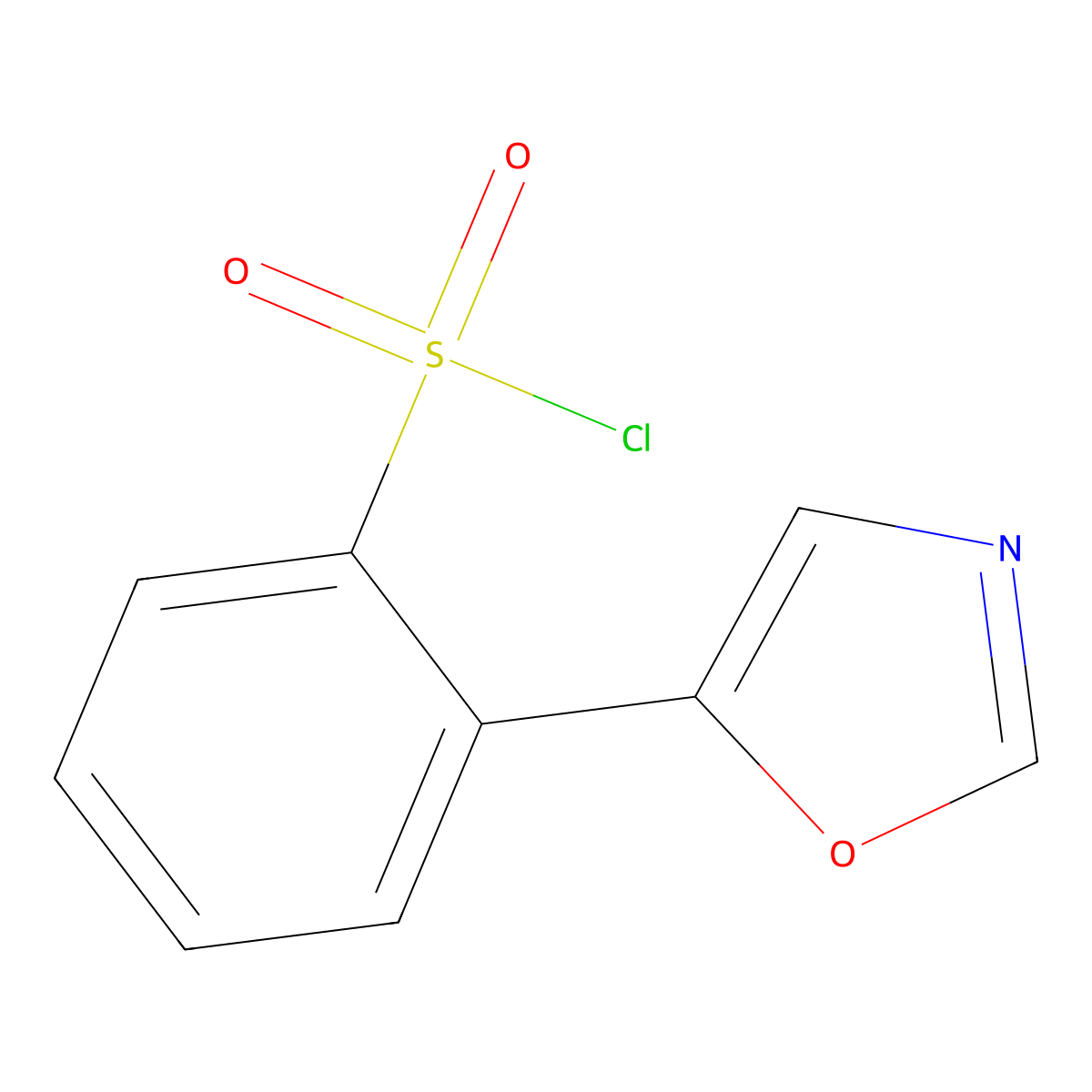 2-Oxazol-5-YL-benzenesulfonyl chloride molecular structure, CAS 1053658-65-3