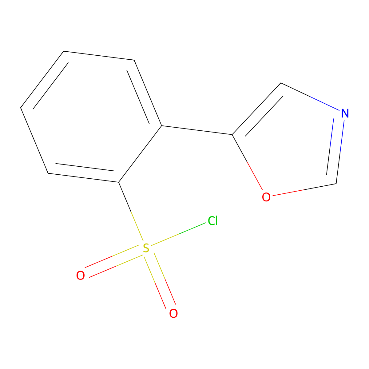 2-Oxazol-5-YL-benzenesulfonyl chloride molecular structure, CAS 1053658-65-3