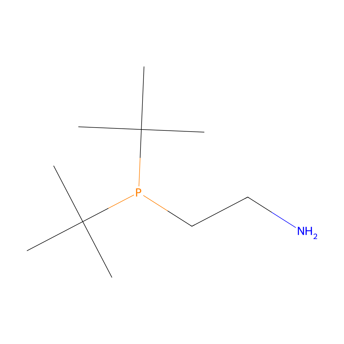 2-(Di-tert-butylphosphanyl)ethan-1-amine molecular structure, CAS 1053658-84-6