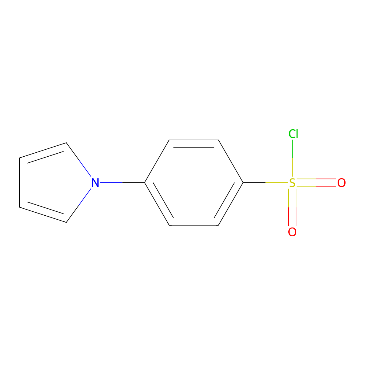 4-(1H-pyrrol-1-yl)benzene-1-sulfonyl chloride molecular structure, CAS 1053659-00-9