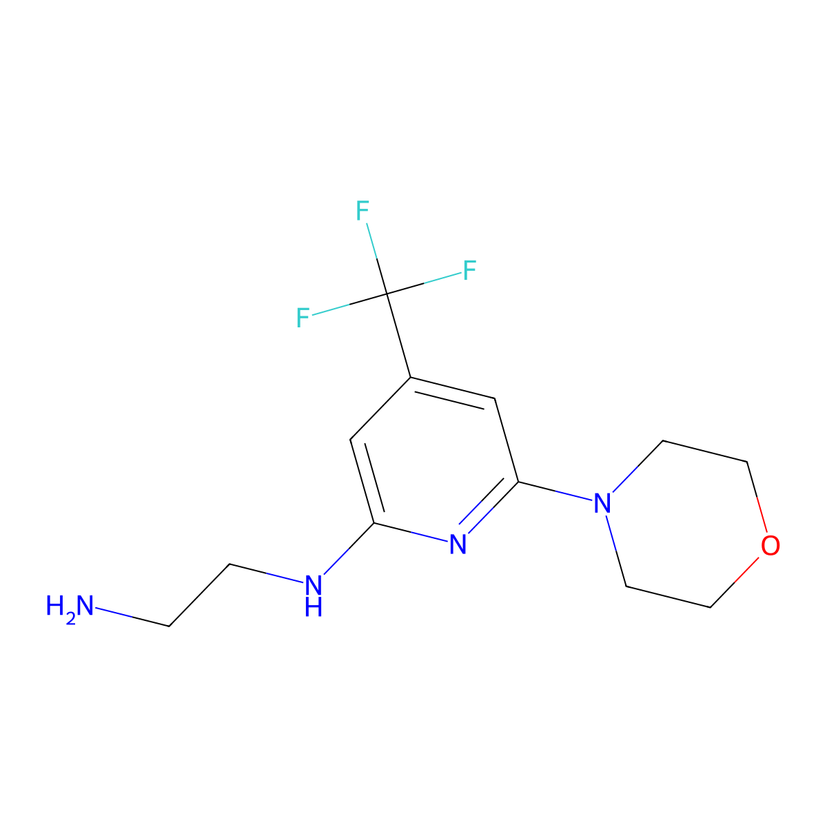 N*1*-(6-Morpholin-4'-yl-4-(trifluoromethyl)pyridin-2-yl)ethane-1,2-diamine molecular structure, CAS 1053659-51-0