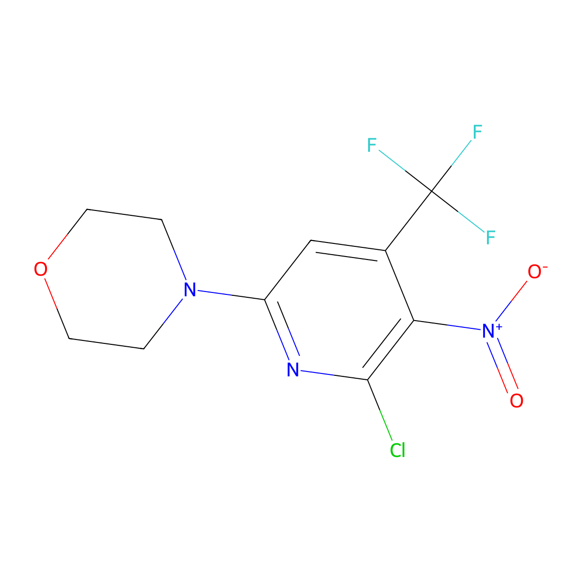 4-[6-Chloro-5-nitro-4-(trifluoromethyl)pyridin-2-yl]morpholine molecular structure, CAS 1053659-56-5