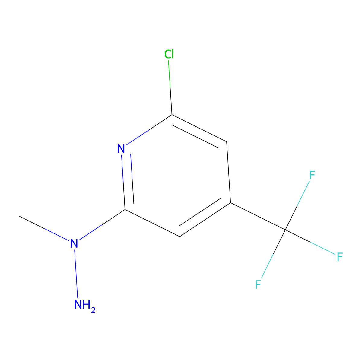 N-(6-Chloro-4-(trifluoromethyl)pyridin-2-yl)-N-methylhydrazine molecular structure, CAS 1053659-61-2